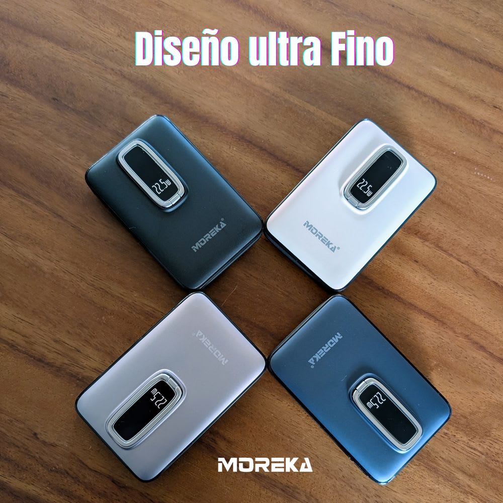 Power Bank MagSafe Moreka K096 12000mAh 22.5W Cable C incluido15