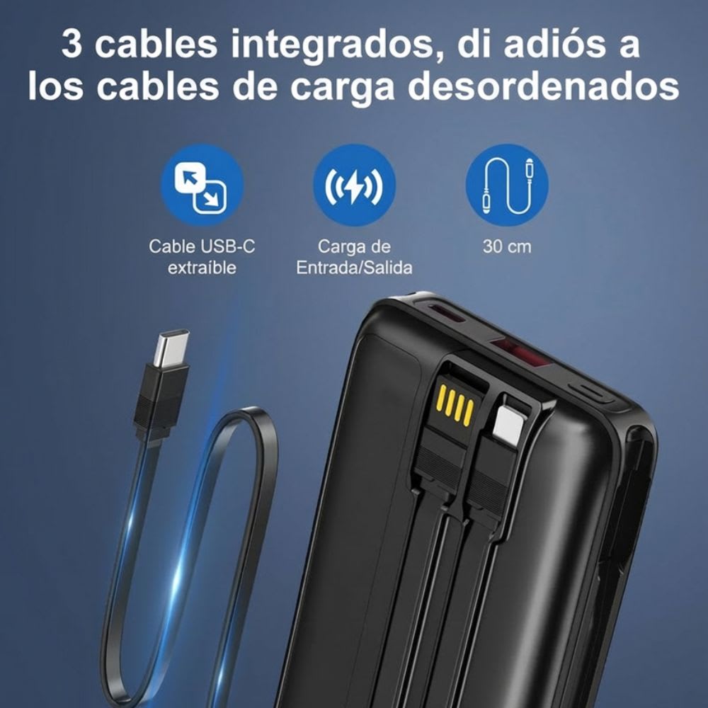 Power Bank Moreka K097 12000mAh  22.4W  Cables C Lightning V84