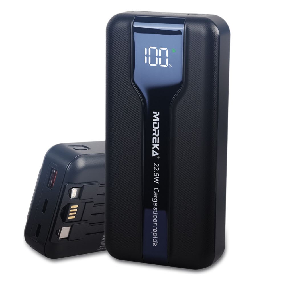 Power Bank Moreka K098 20000mAh 22.5W Cables C Lightning V810