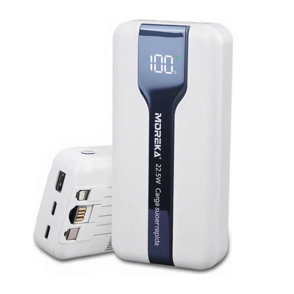 Power Bank Moreka K098 20000mAh 22.5W Cables C Lightning V89