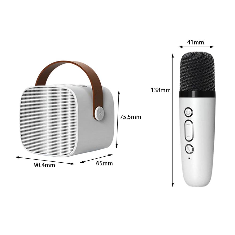 Bocina Karaoke Bluetooth FM dual microfono portátil K16