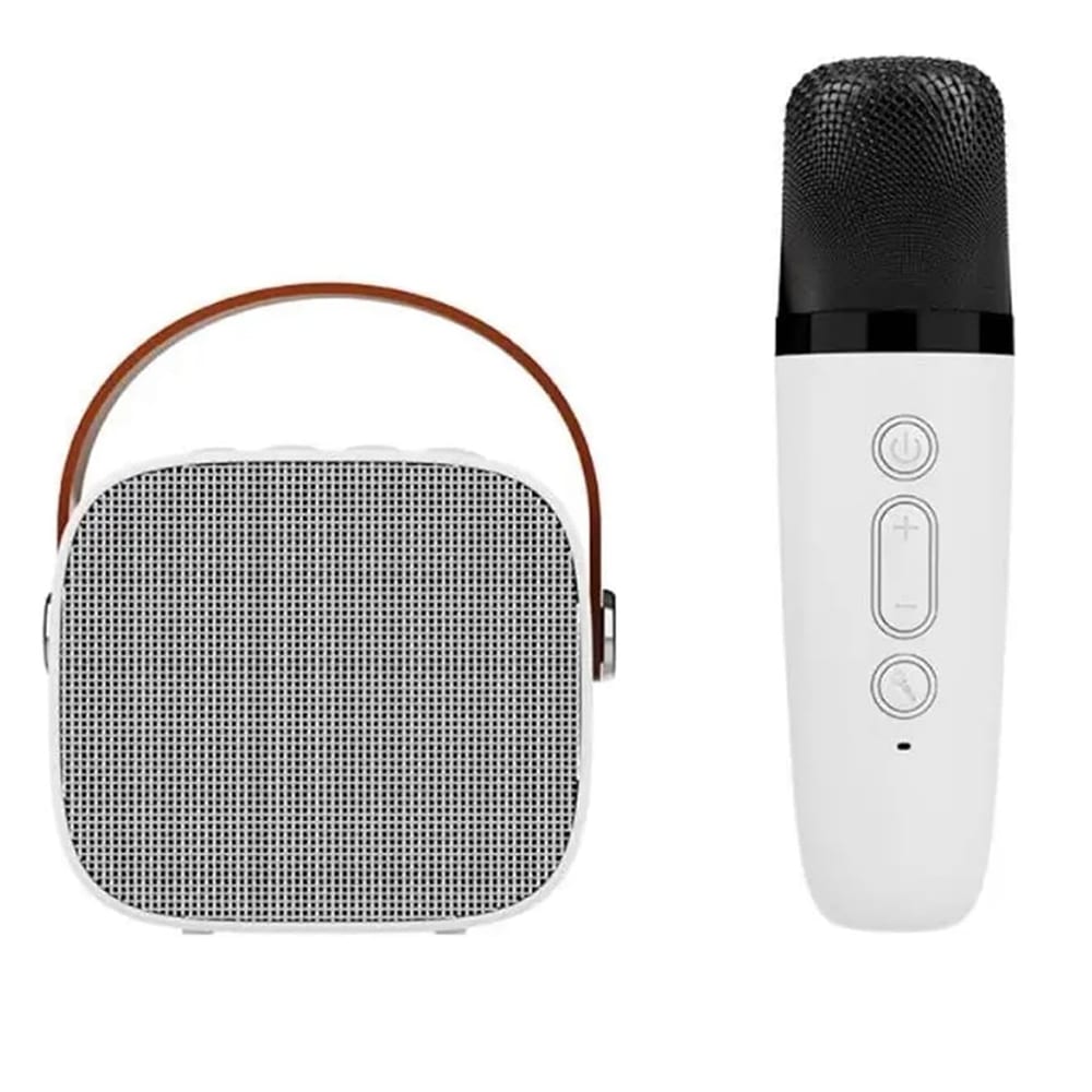 Bocina Karaoke Bluetooth FM dual microfono portátil K12