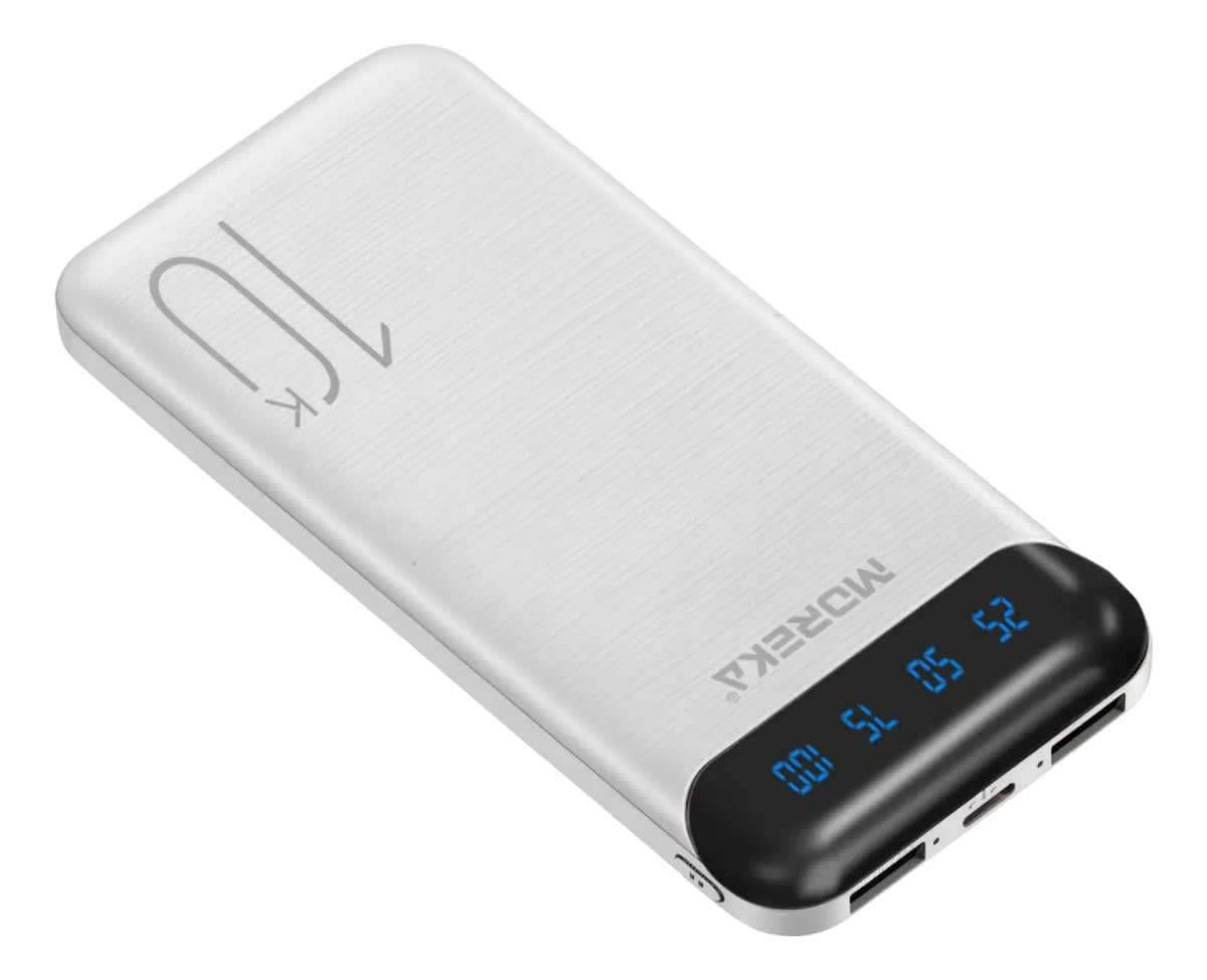 Power Bank Moreka K100 1000mAh 37Wh Puertos de Salida 3 (2 x USB + 1 x USB-C)2