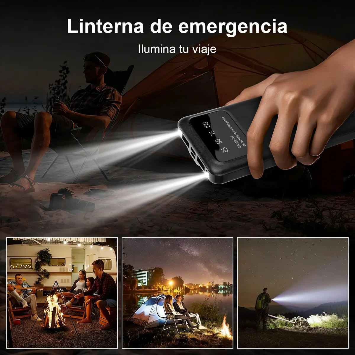 Power Bank Moreka K101 10000mAh 37Wh Puertos de Salida 2 USB + Entrada y Salida Tipo C Pantalla LED Linterna Carga Rápida6