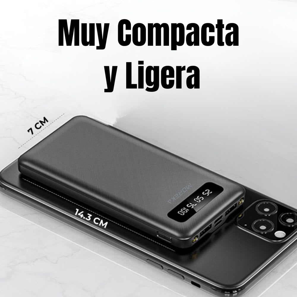 Power Bank Moreka K102 10000mAh 37Wh Linterna compacta ligera3