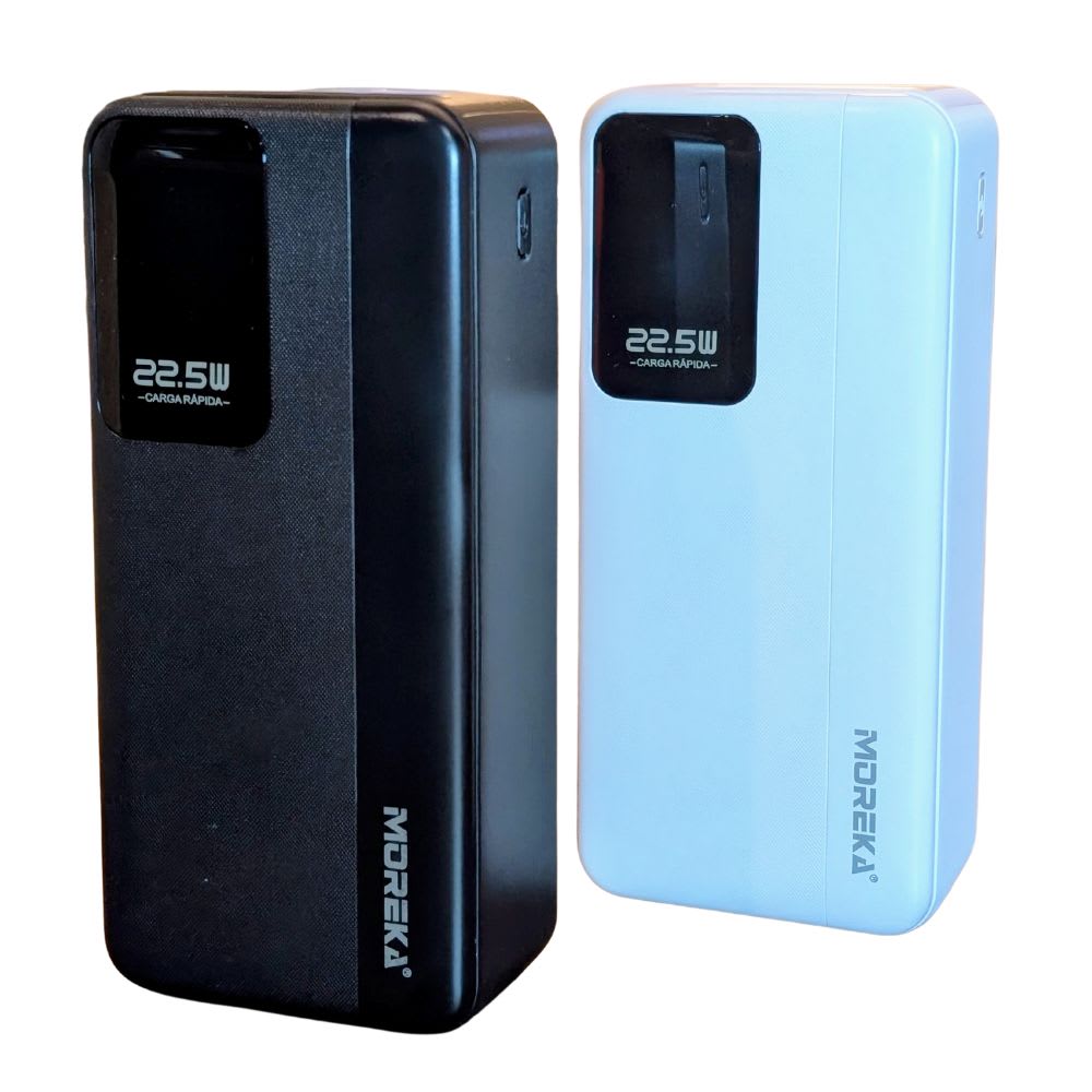 Power Bank Moreka K105 30000mAh 22.5W Cables C Lightning2