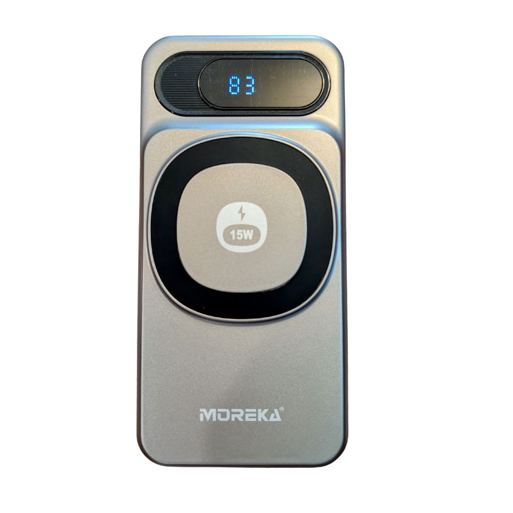 Power Bank Moreka K106 10000mAh 37Wh 15W magnética 22.5w máxima incluye cables7