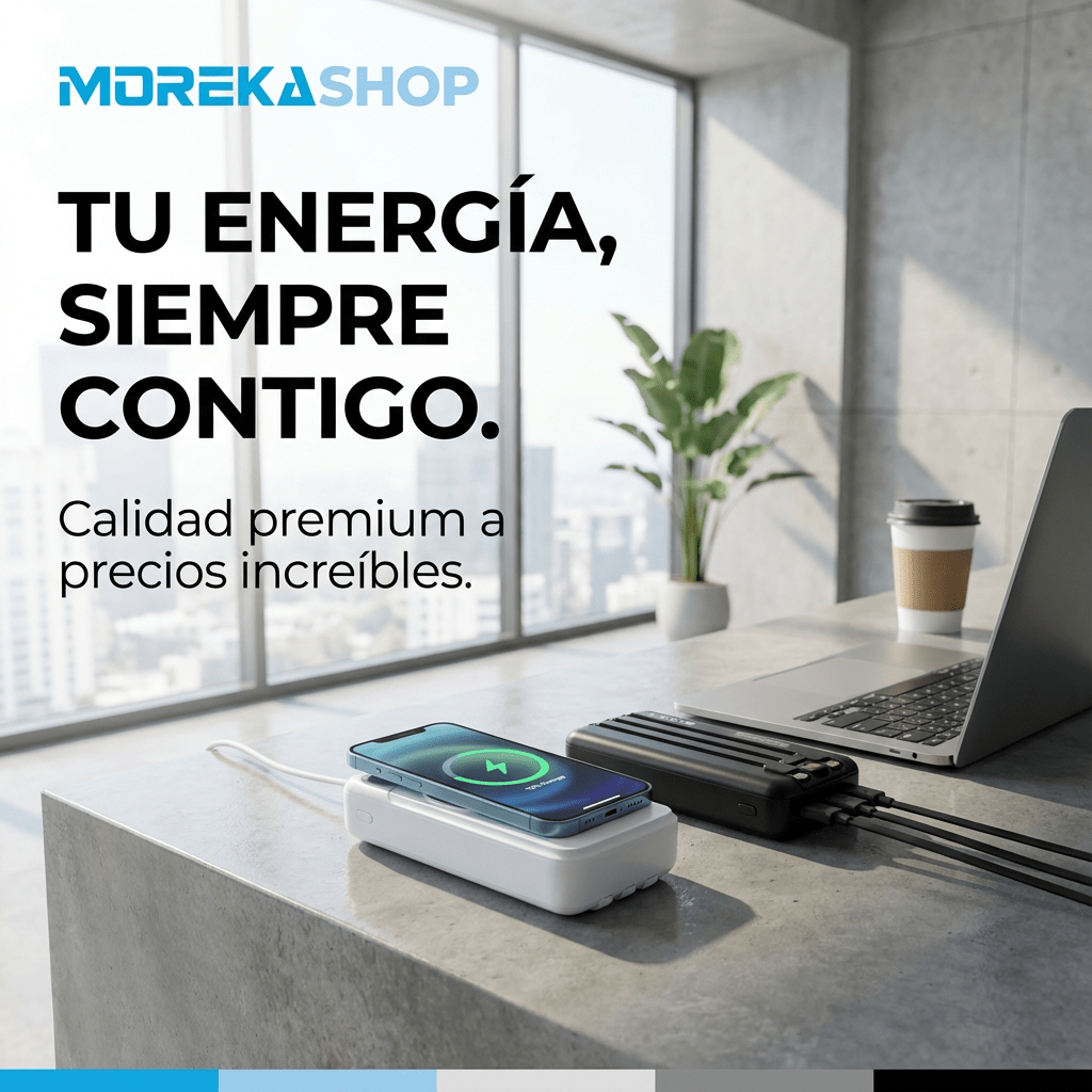 Power Bank Moreka K107 20000mAh 22.5W Magsafe  15w Cables C Lightning2