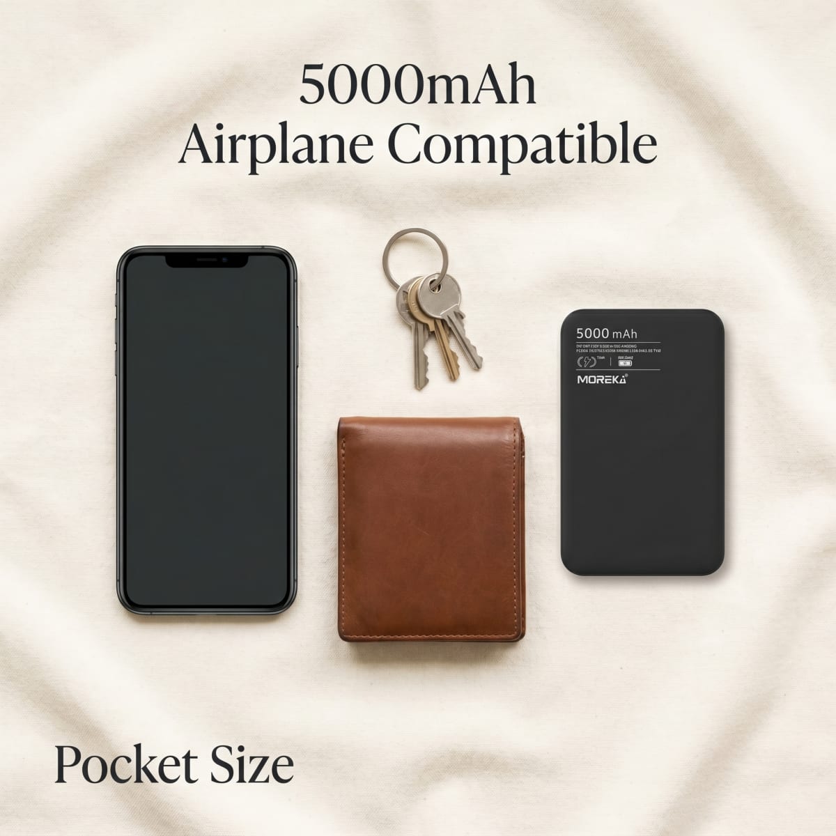 Power Bank Moreka K108 Magnético 5000mAh con Carga Rápida PD 20W e Inalámbrica 15W Cargador Portátil Compatible con MagSafe Mini Batería Externa para Viaje en Avión6