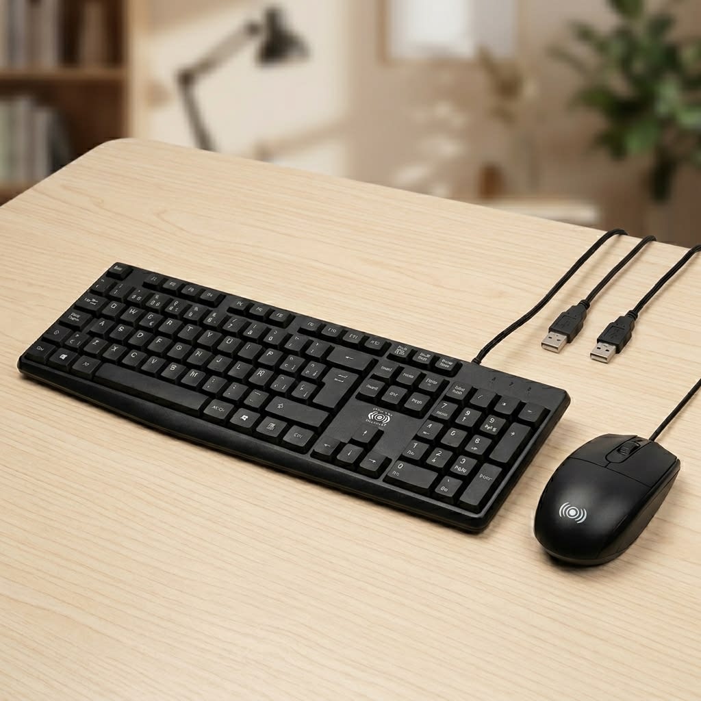 Teclado y Mouse Alámbrico Delgado CE-WS790 Control Expert5