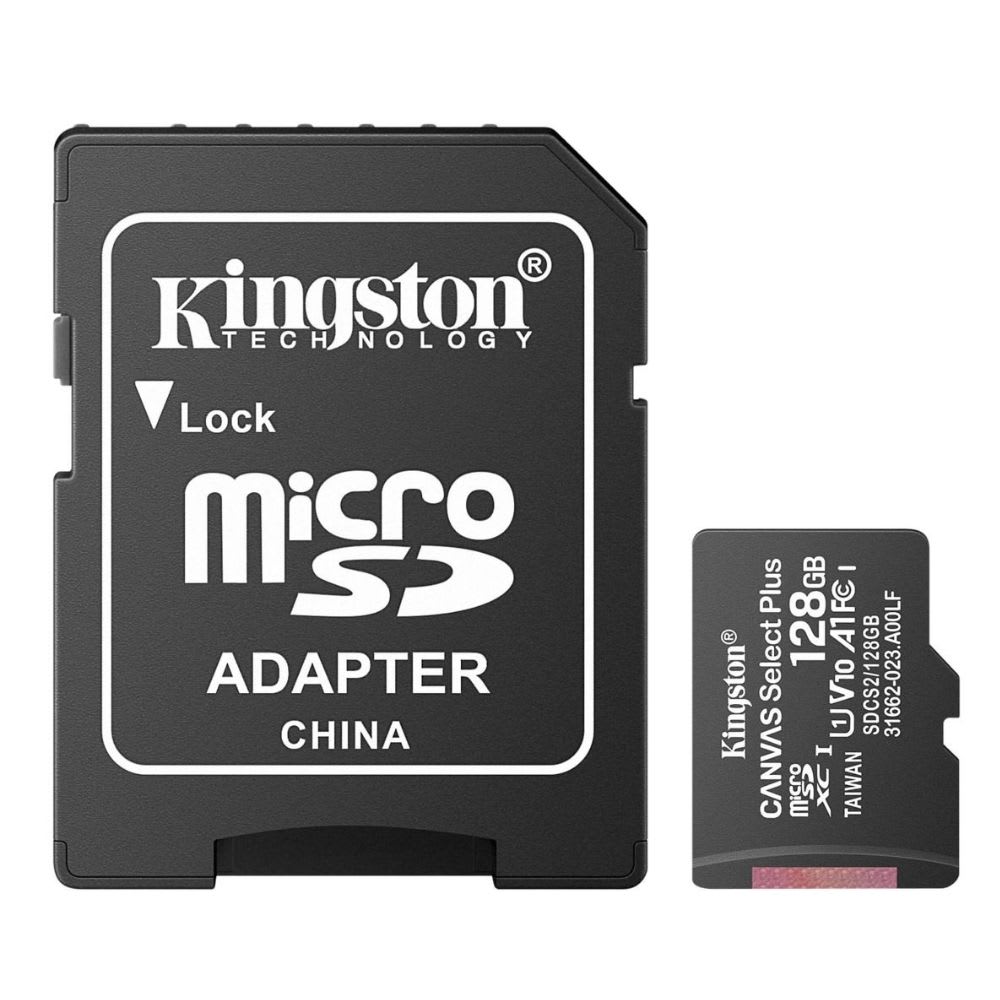 Memoria MicroSD Kingston 128GB Canvas Select Plus Incluye Adaptador SD2