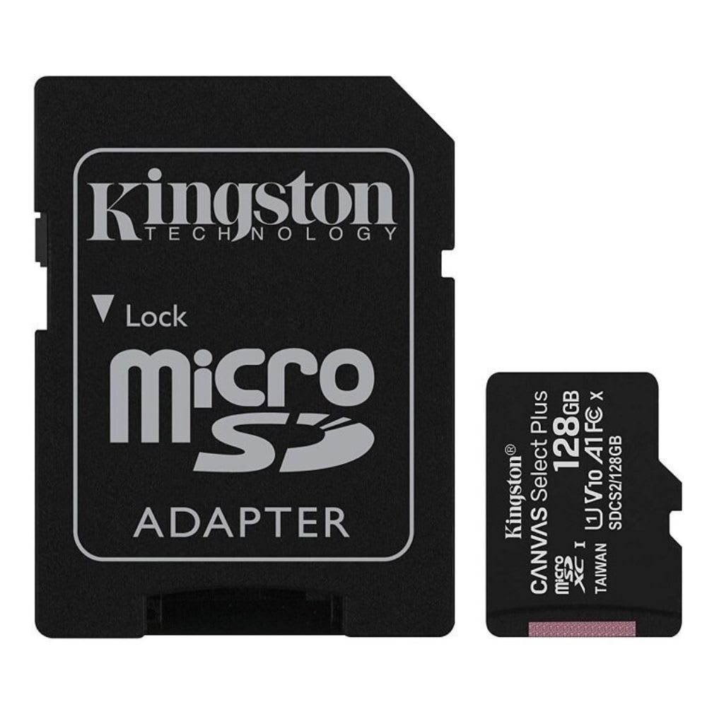 Memoria MicroSD Kingston 128GB Canvas Select Plus Incluye Adaptador SD4