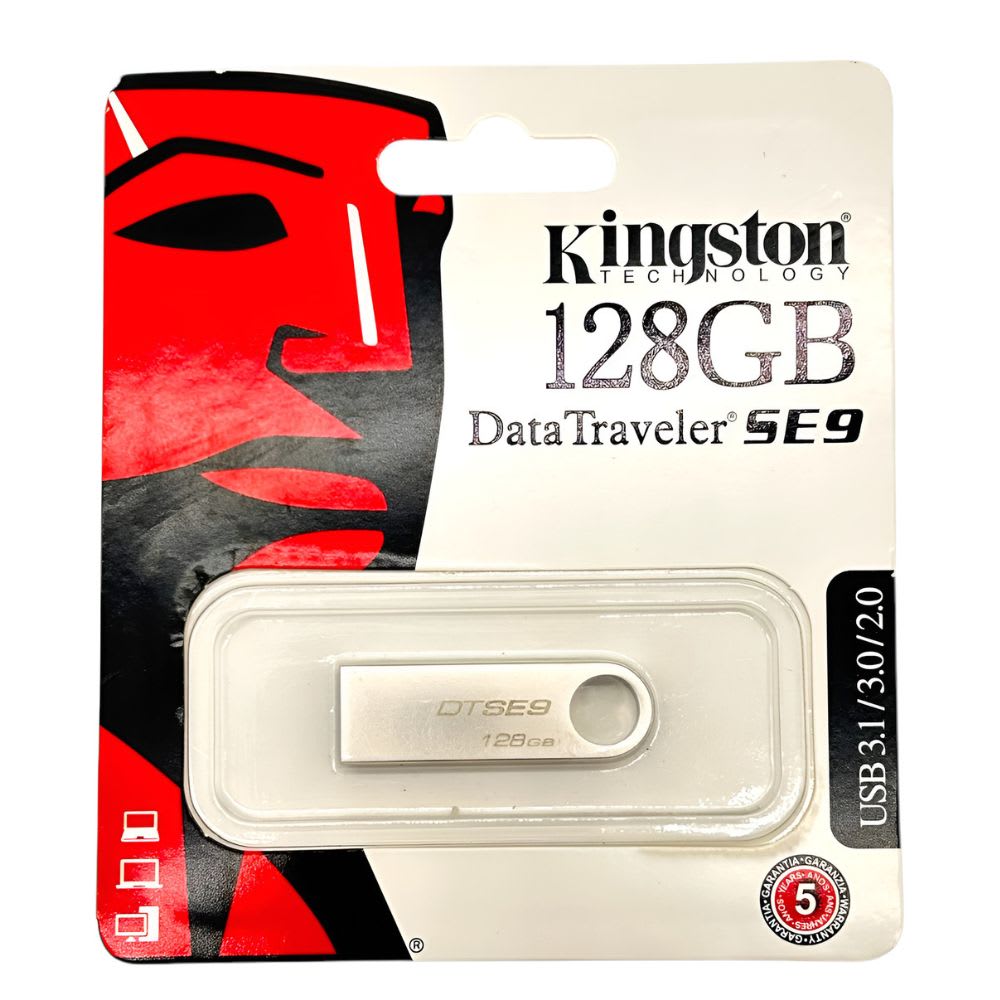 Memoria USB Kingston DataTraveler SE9 128GB 3.0 plateado 0
