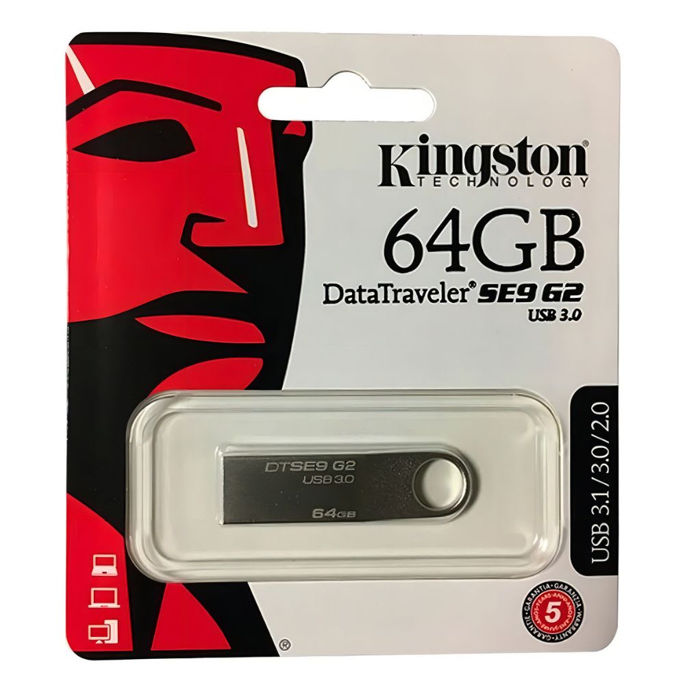 Memoria USB Kingston DataTraveler SE9 DTSE9H 64GB 3.0 plateado4