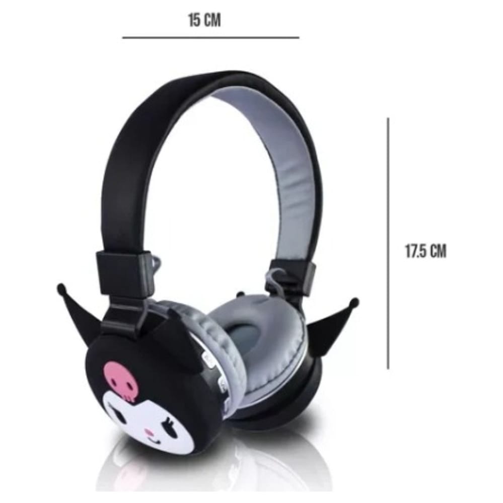 Audífonos Diadema Bluetooth Kuromi Inalámbrico Plegable3