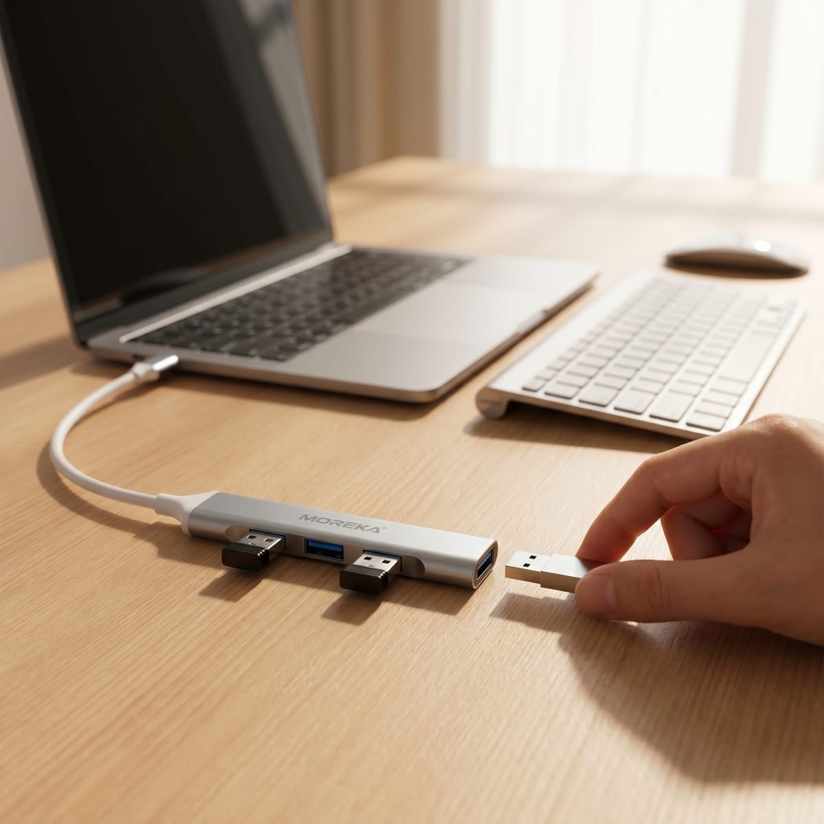 Hub USB 3.0 Moreka KZ02 4 en 1 Alta Velocidad Plug & Play7