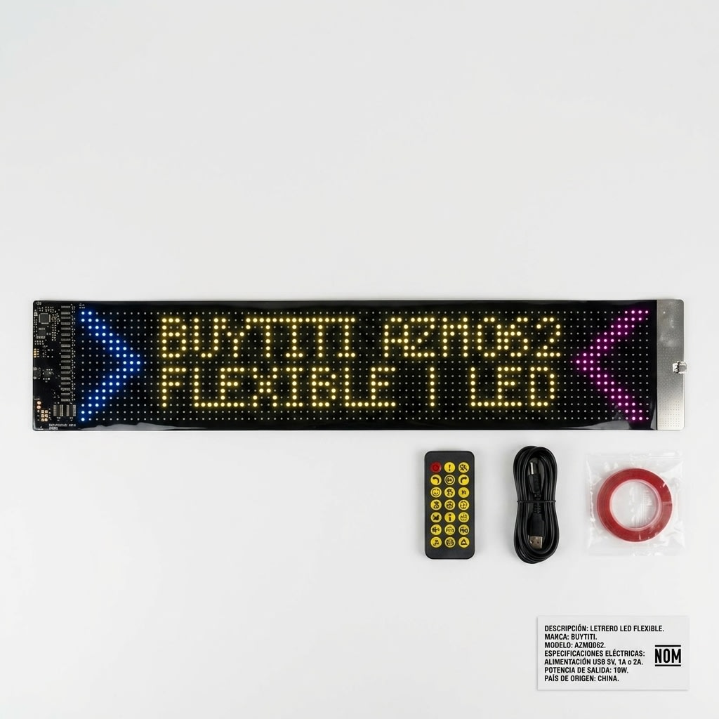 Letrero LED Flexible personalizable BUYTITI AZMQ0624