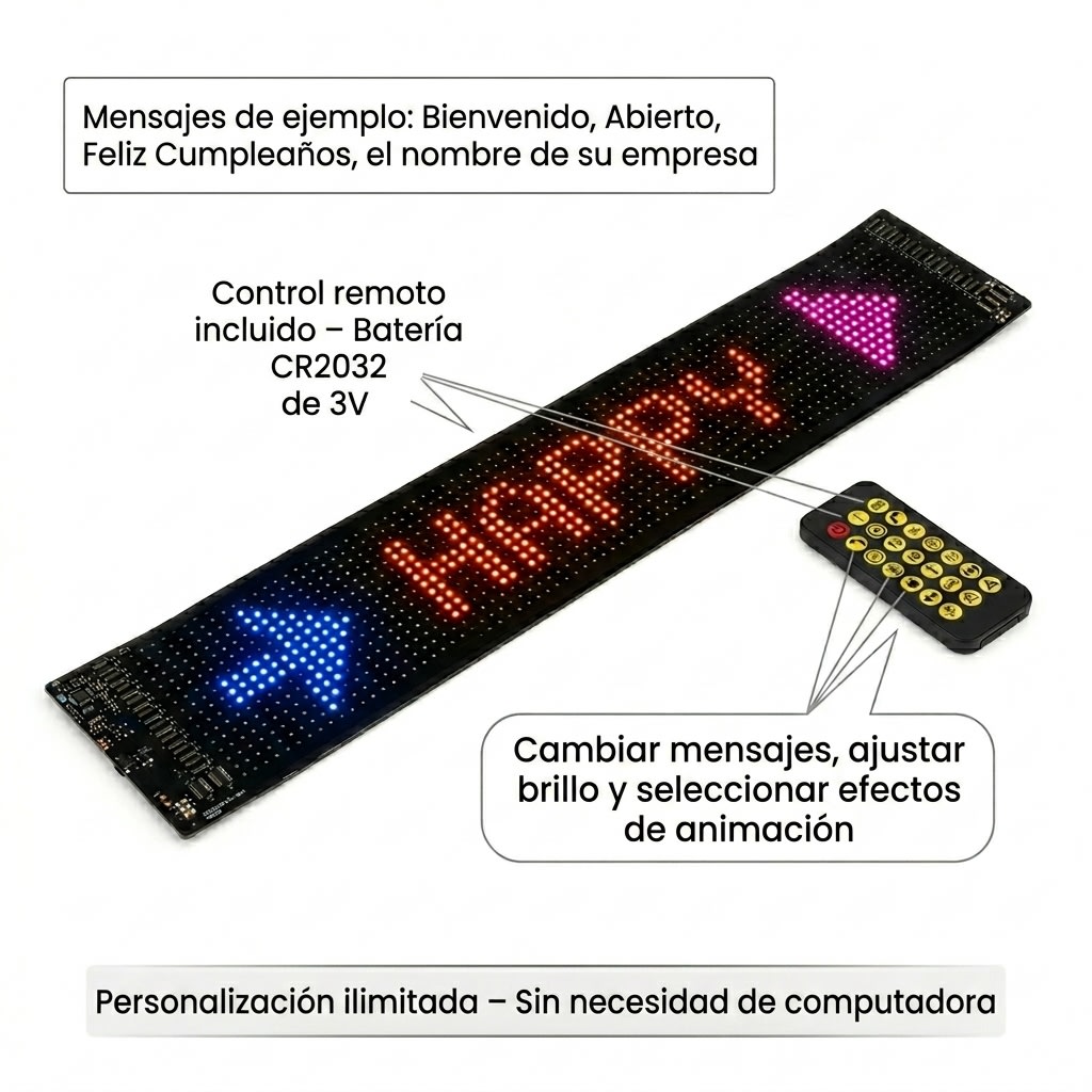 Letrero LED Flexible personalizable BUYTITI AZMQ0628