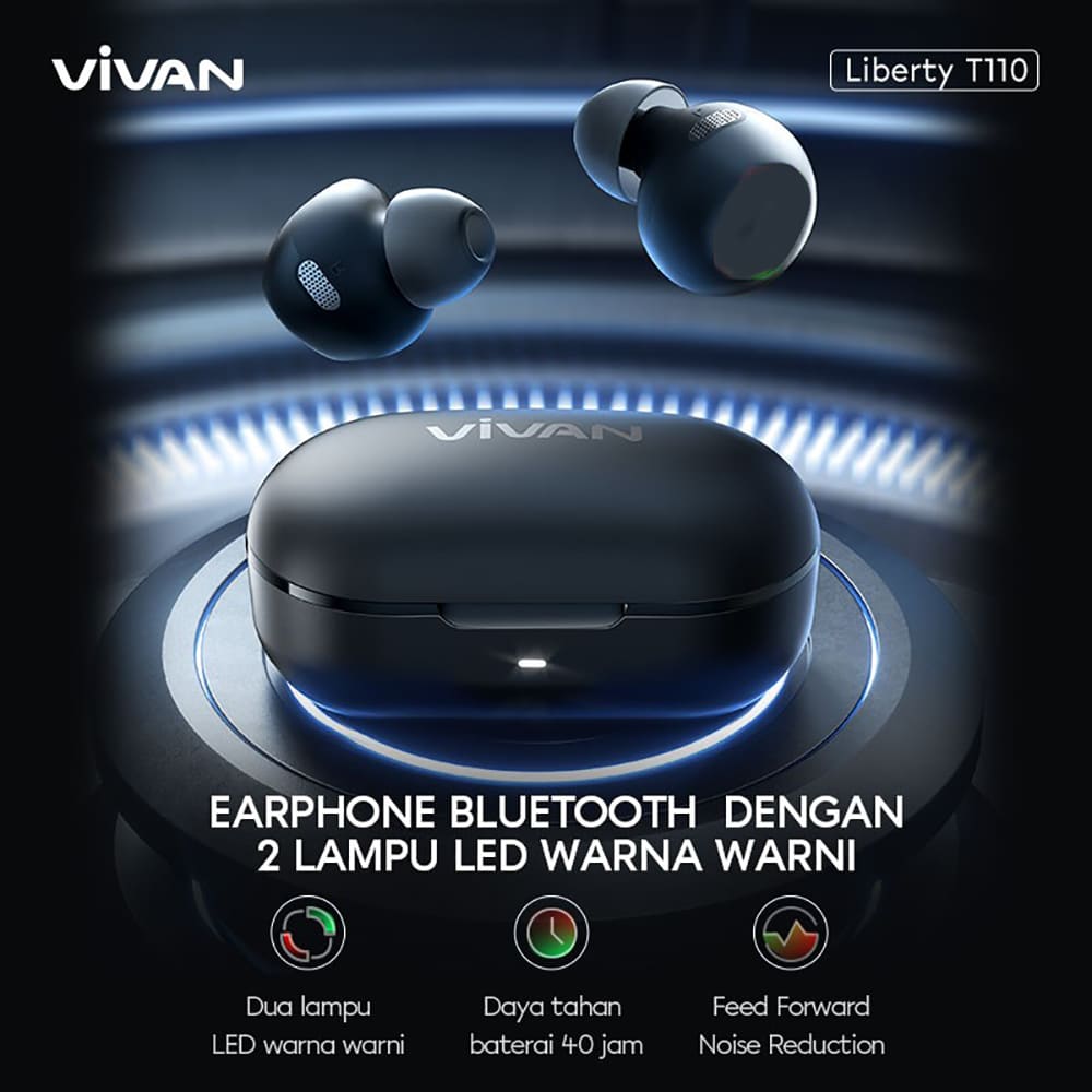 Audífonos Bluetooth 5.0 VIVAN Liberty T110 WaterProof IPX4 40 hrs6