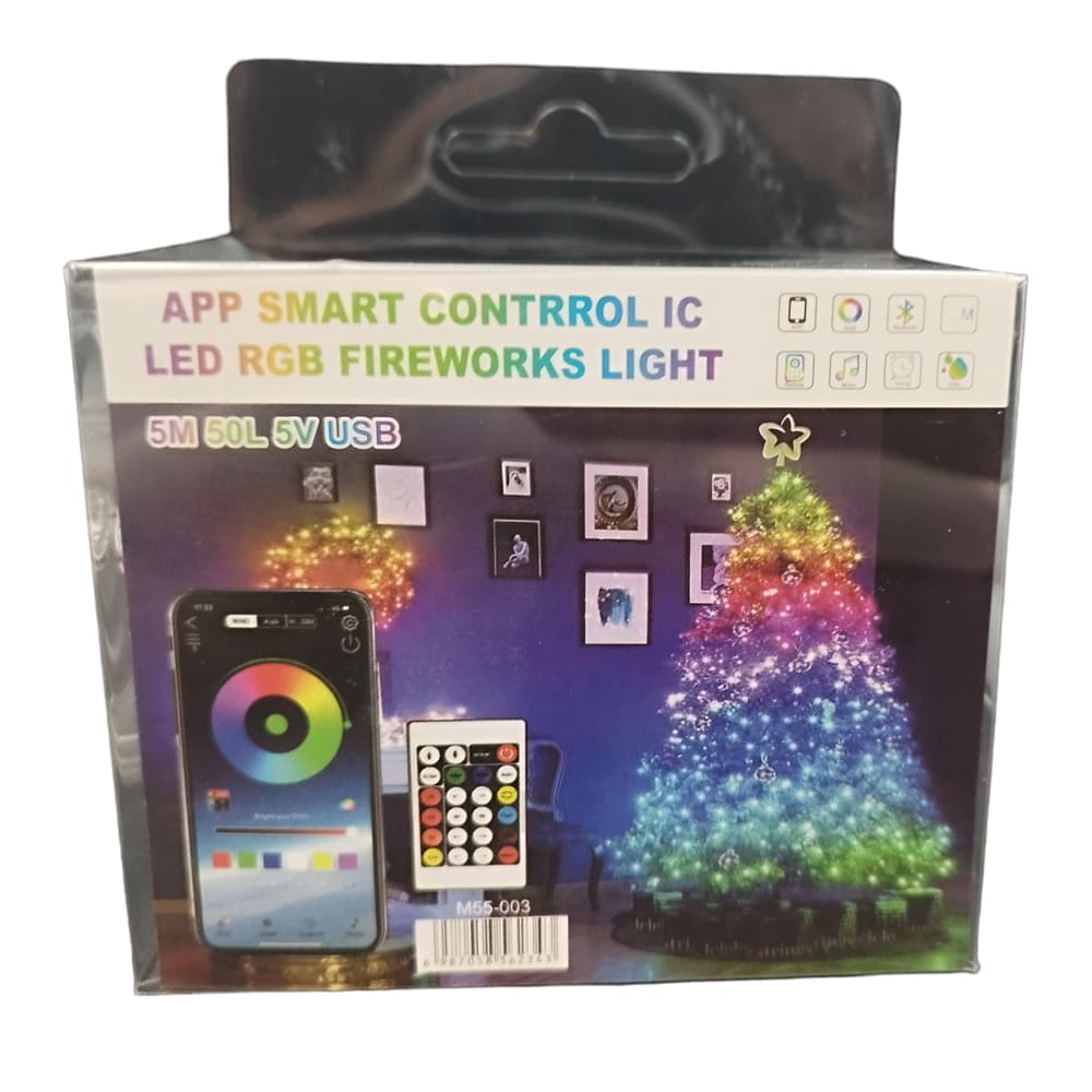 Luces inteligentes Led multicolor Bluetooth impermeables Navidad M55-0033