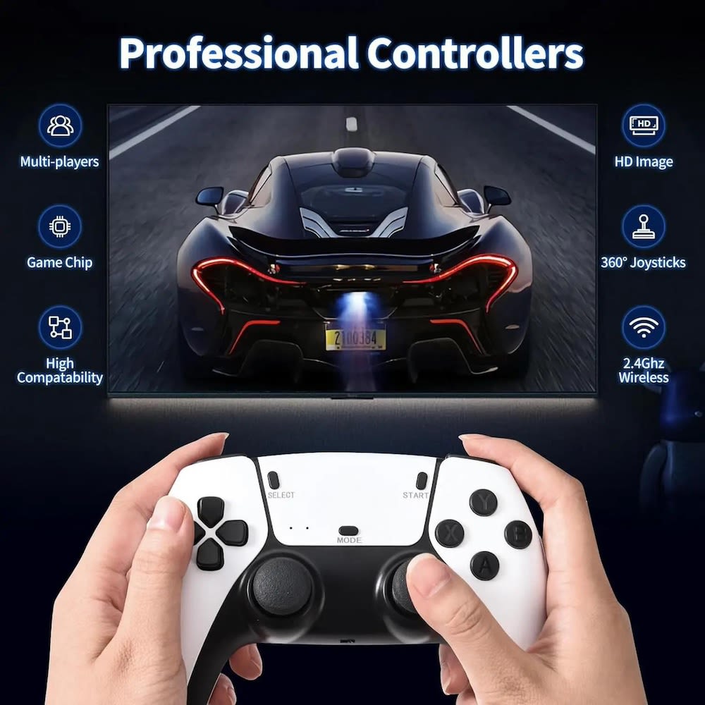 Game Stick consola 4k de Videojuegos M15 Inalámbricos 64gb Retro4