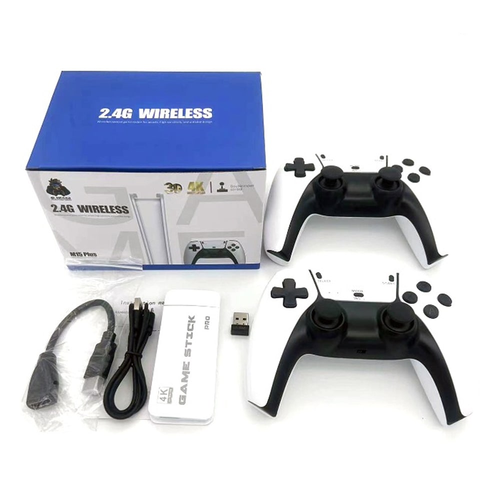 Game Stick consola 4k de Videojuegos M15 Inalámbricos 64gb Retro2