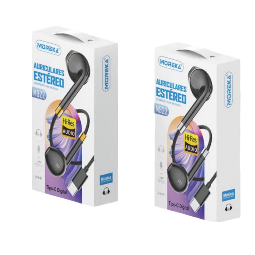 Audifonos Moreka M-922 Alámbricos Manos Libres conector tipo C2