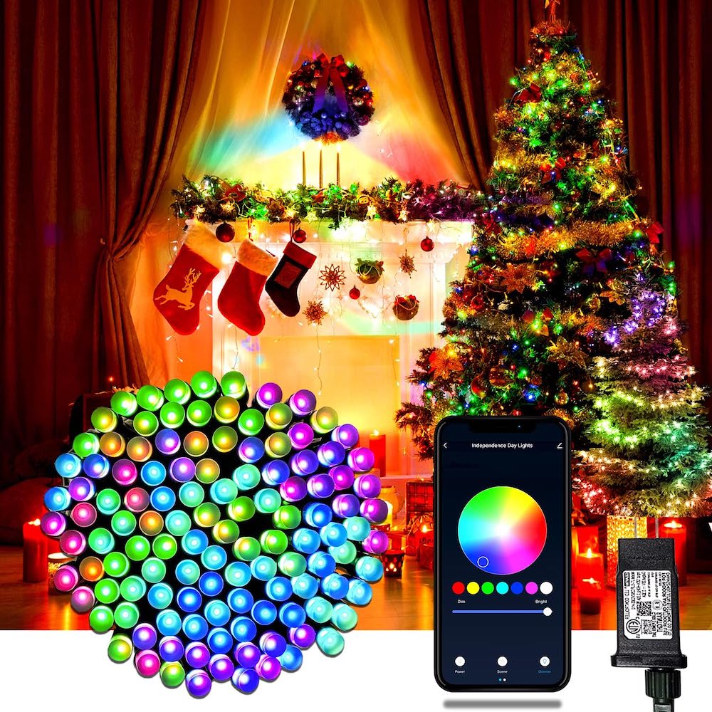 Luces inteligentes Led multicolor Bluetooth impermeables Navidad M55-0031