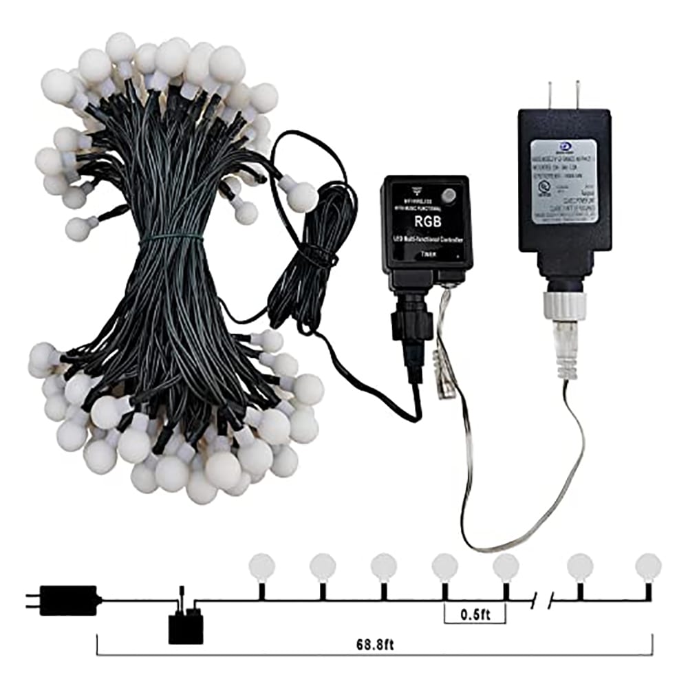Luces inteligentes Led multicolor Bluetooth impermeables Navidad M55-0038