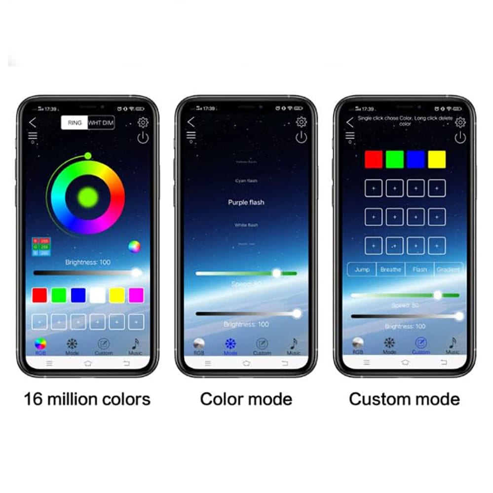 Luces inteligentes Led multicolor Bluetooth impermeables Navidad M55-0034