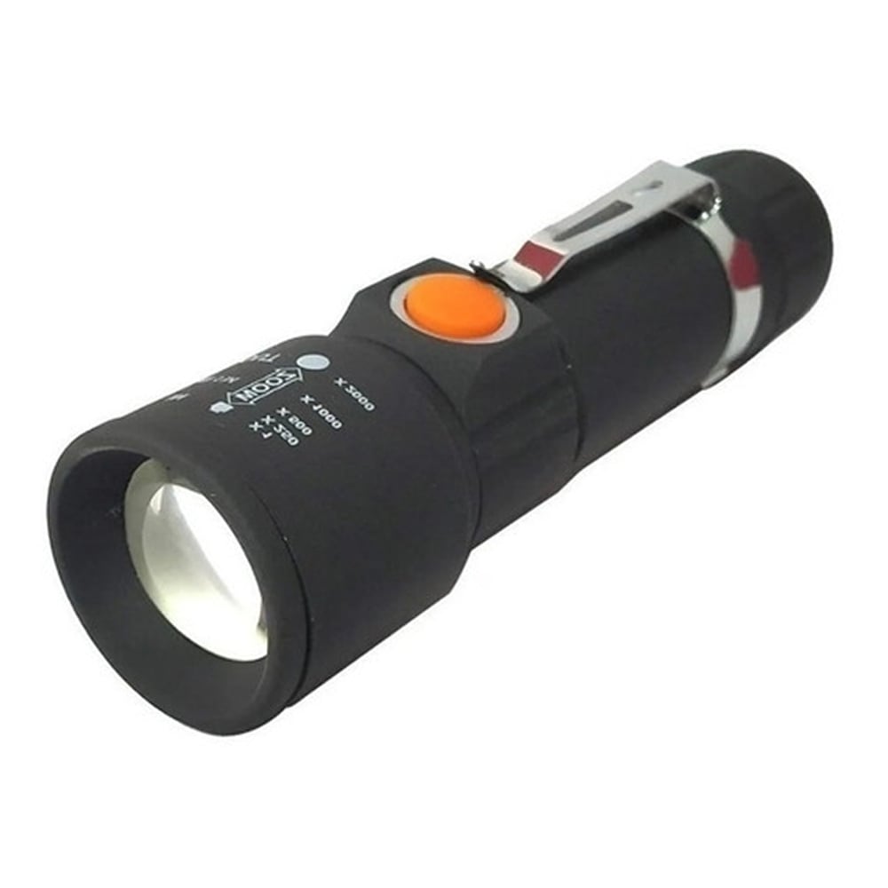 Lampara Táctica Recargable Usb Led 800l Clip Moreka M-616T3