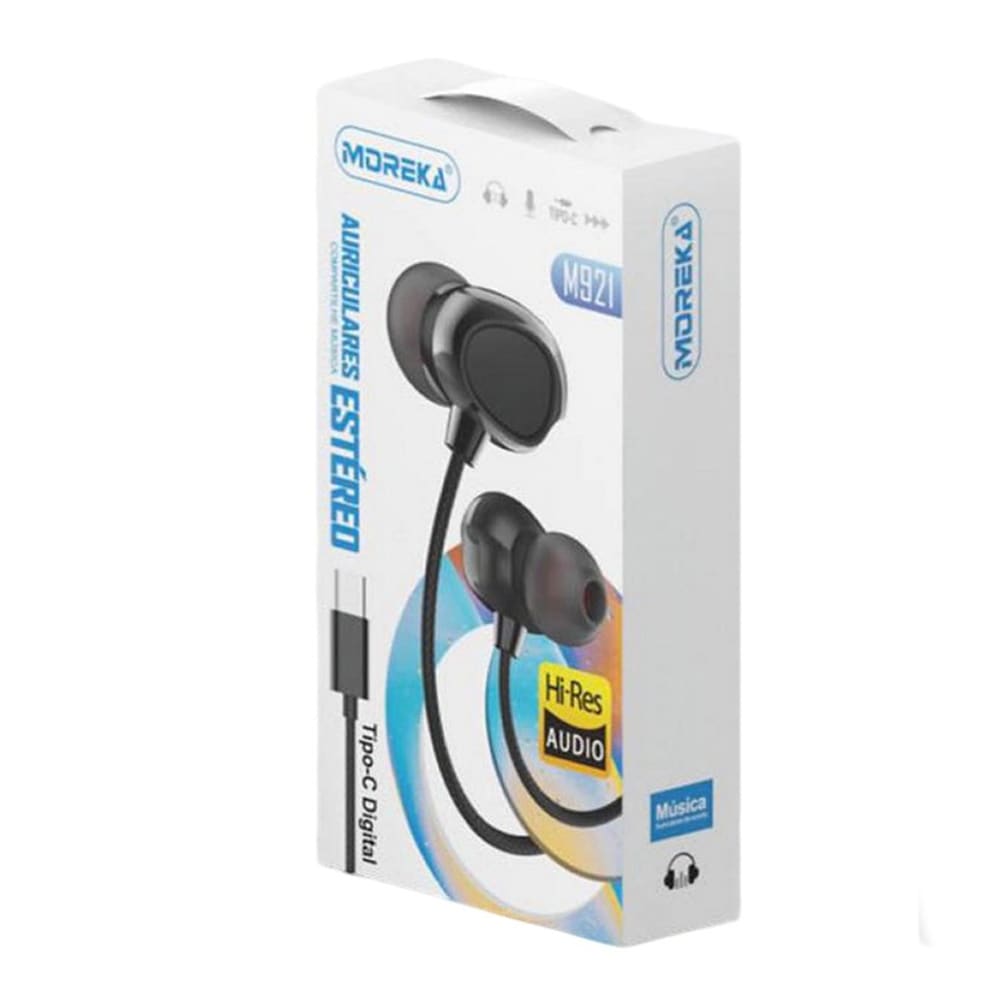 Audifonos Moreka M-921 Alámbricos Manos Libres conector tipo C4