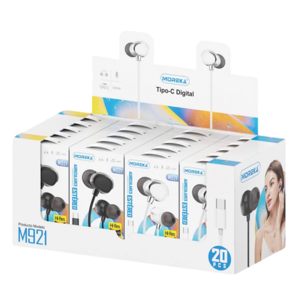 Audifonos Moreka M-921 Alámbricos Manos Libres conector tipo C2