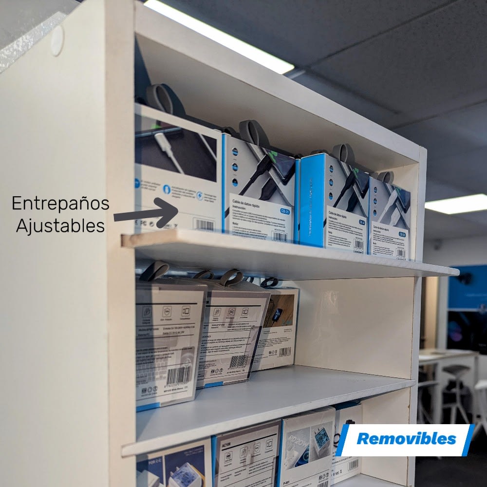Exhibidor Moreka con 80 accesorios para celulares desarmable3