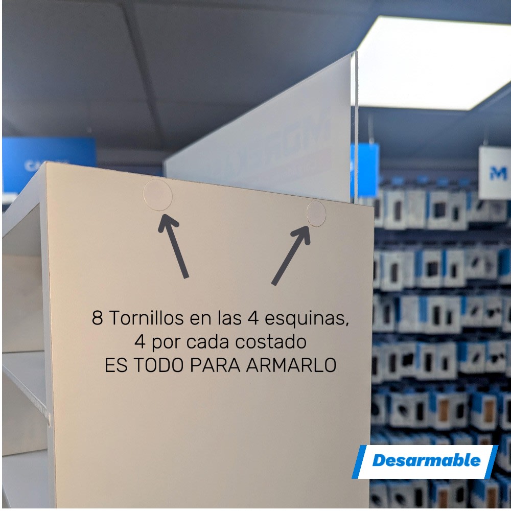 Exhibidor Moreka con 80 accesorios para celulares desarmable4