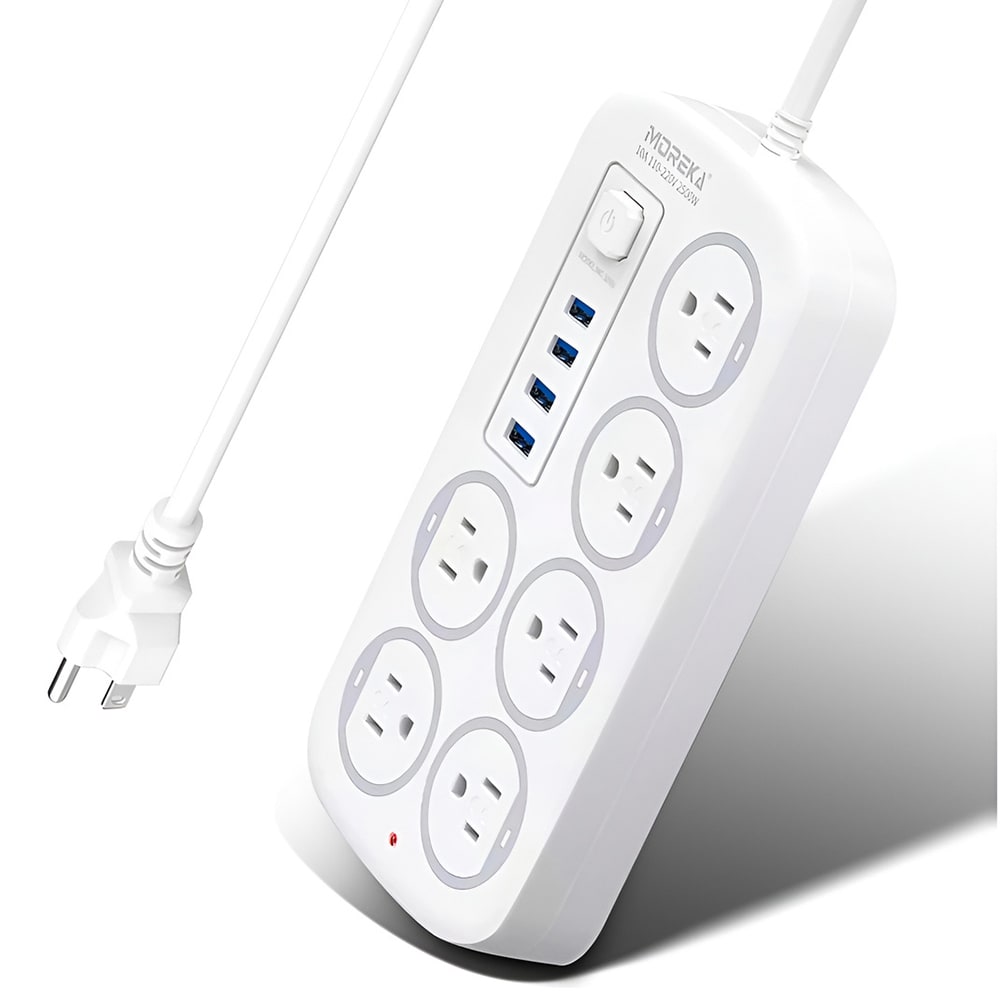 Multicontacto 6 Tomas 4 USB MC-J06U Protector Sobrevoltaje 0