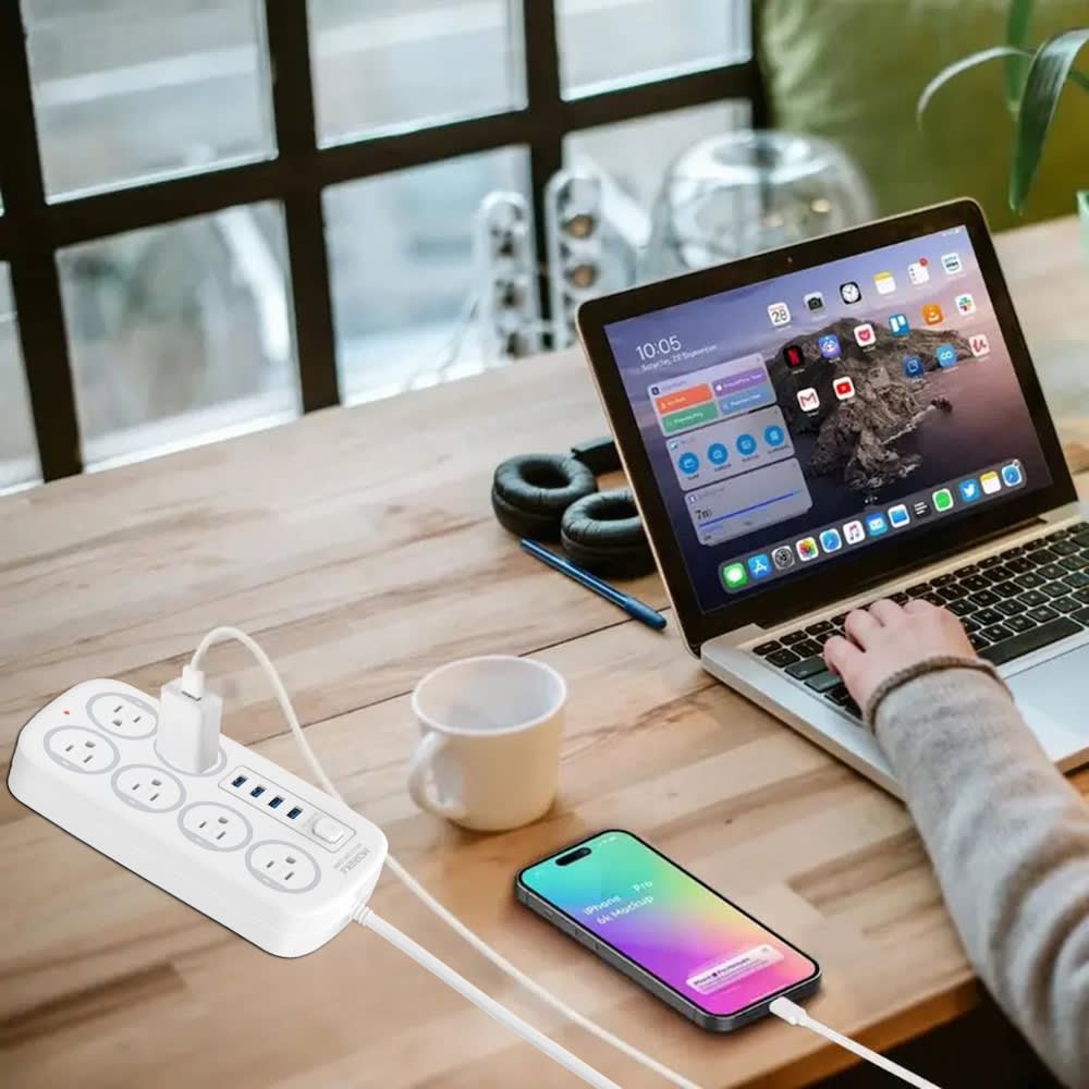 Multicontacto 6 Tomas 4 USB MC-J06U Protector Sobrevoltaje7