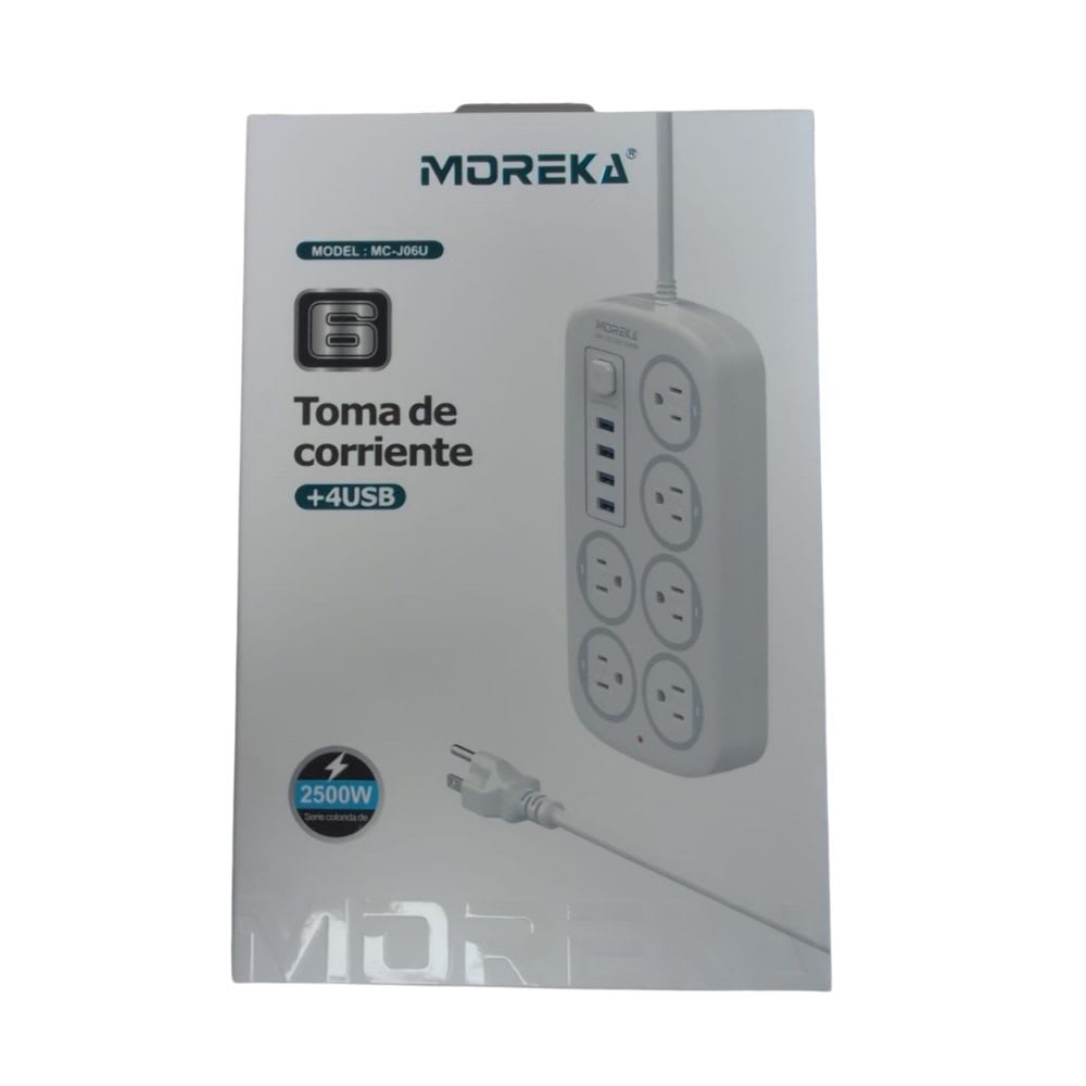 Multicontacto 6 Conexiones 4 Puertos Usb MC-J06U9