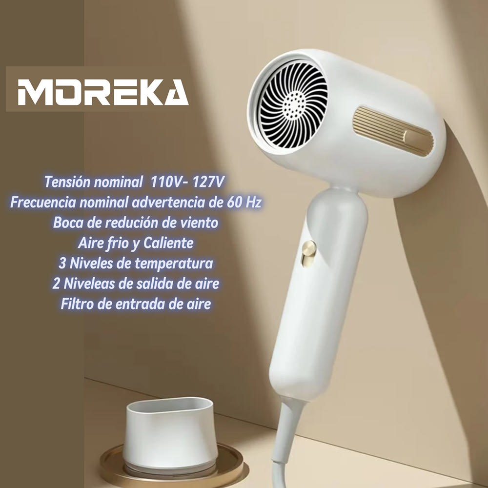 Secador de pelo 1500w, secado rápido, iones negativos, aire frío y caliente MCF-0014
