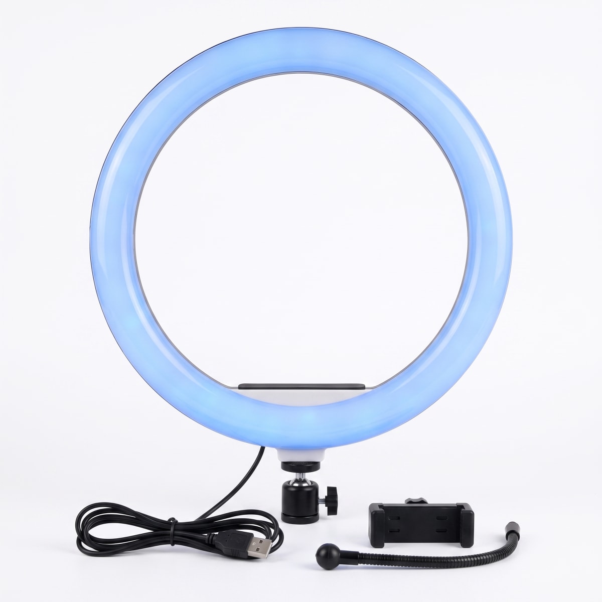 Aro de Luz MJ-36 LED RGB Ajustable 360° para Streaming2