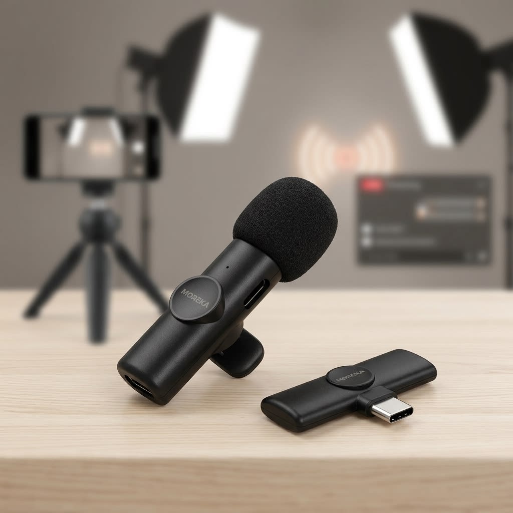Micrófono  para celular Inalámbrico Pequeño MOREKA ML-024