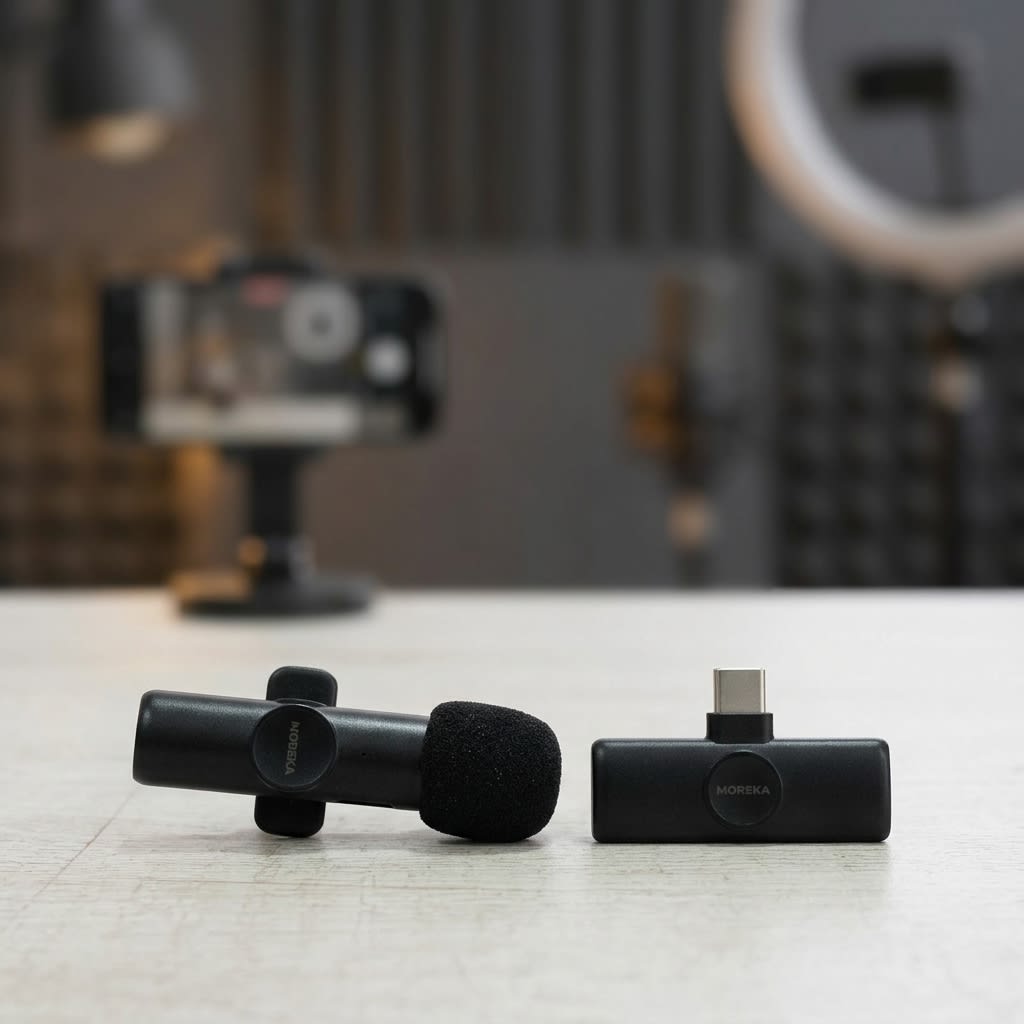 Micrófono  para celular Inalámbrico Pequeño MOREKA ML-025