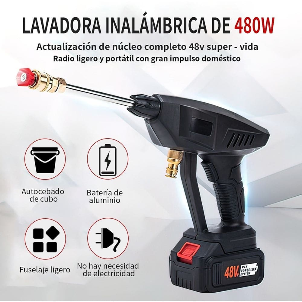 Hidrolavadora Portátil sin Cables 170W 48V MLS-052