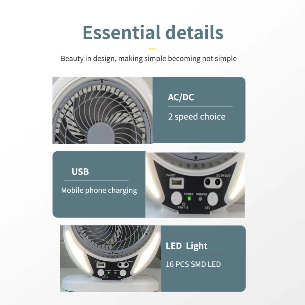 Ventilador 7 aspas 2 Velocidades 6