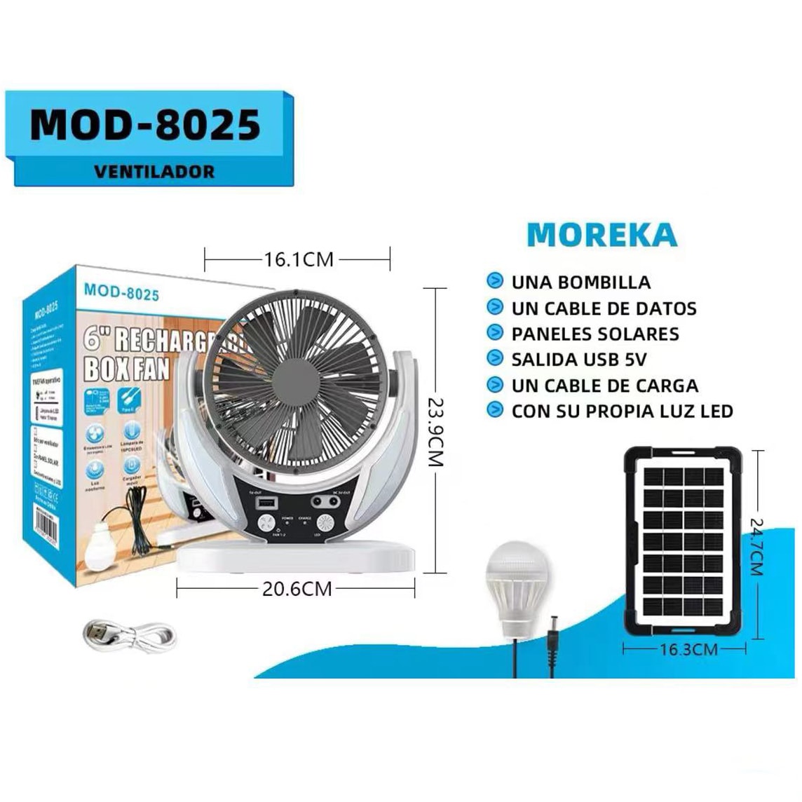 Ventilador 7 aspas 2 Velocidades 6