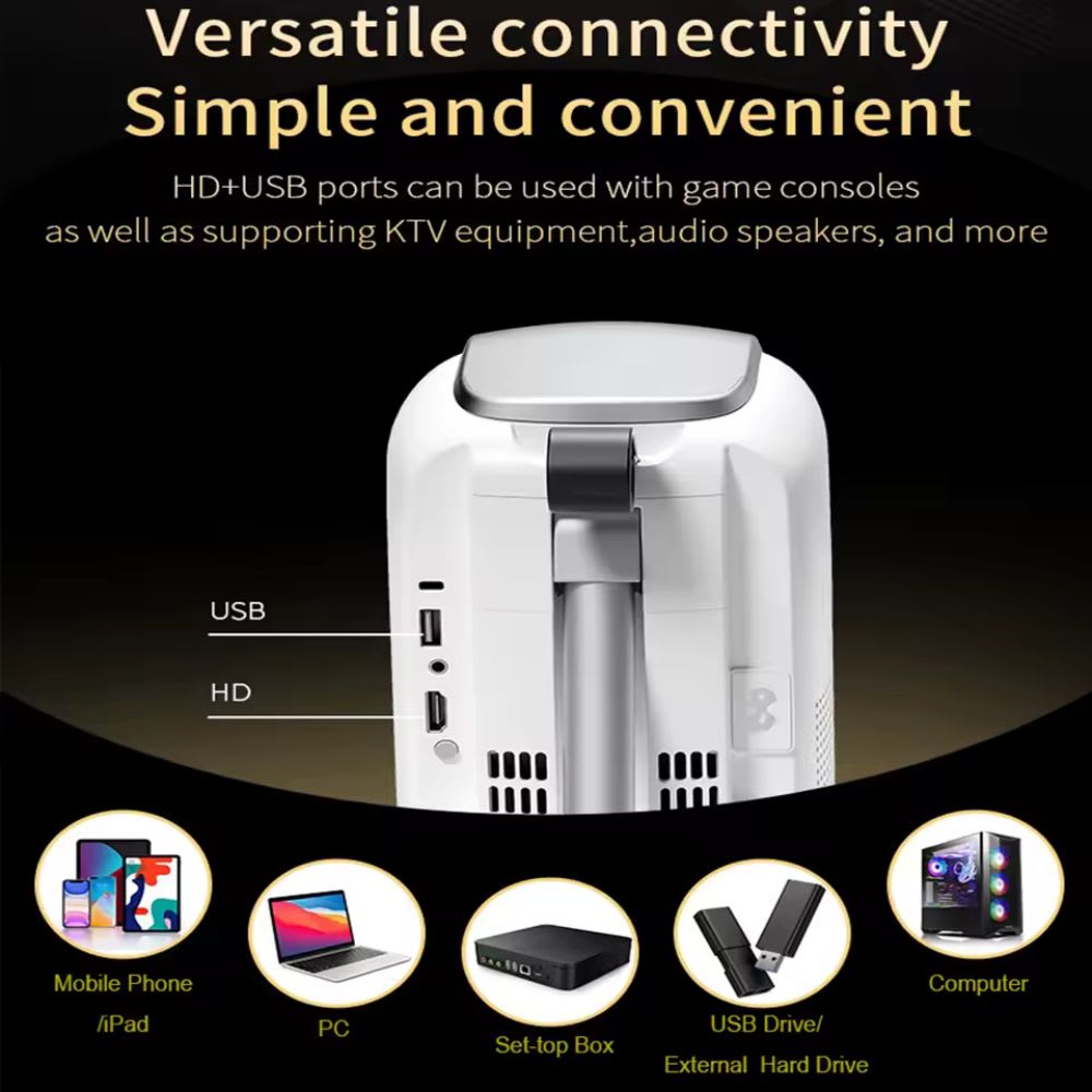 Proyector Moreka MOP-08S 4K Android 11 Smart TV WiFi HDMI8