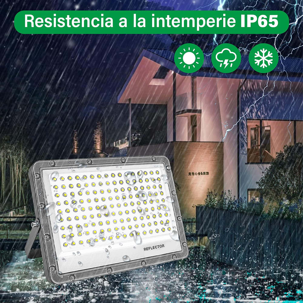 Reflector Solar 100W 6500mAh con Panel solares para intemperie IP67 MOR-100G6