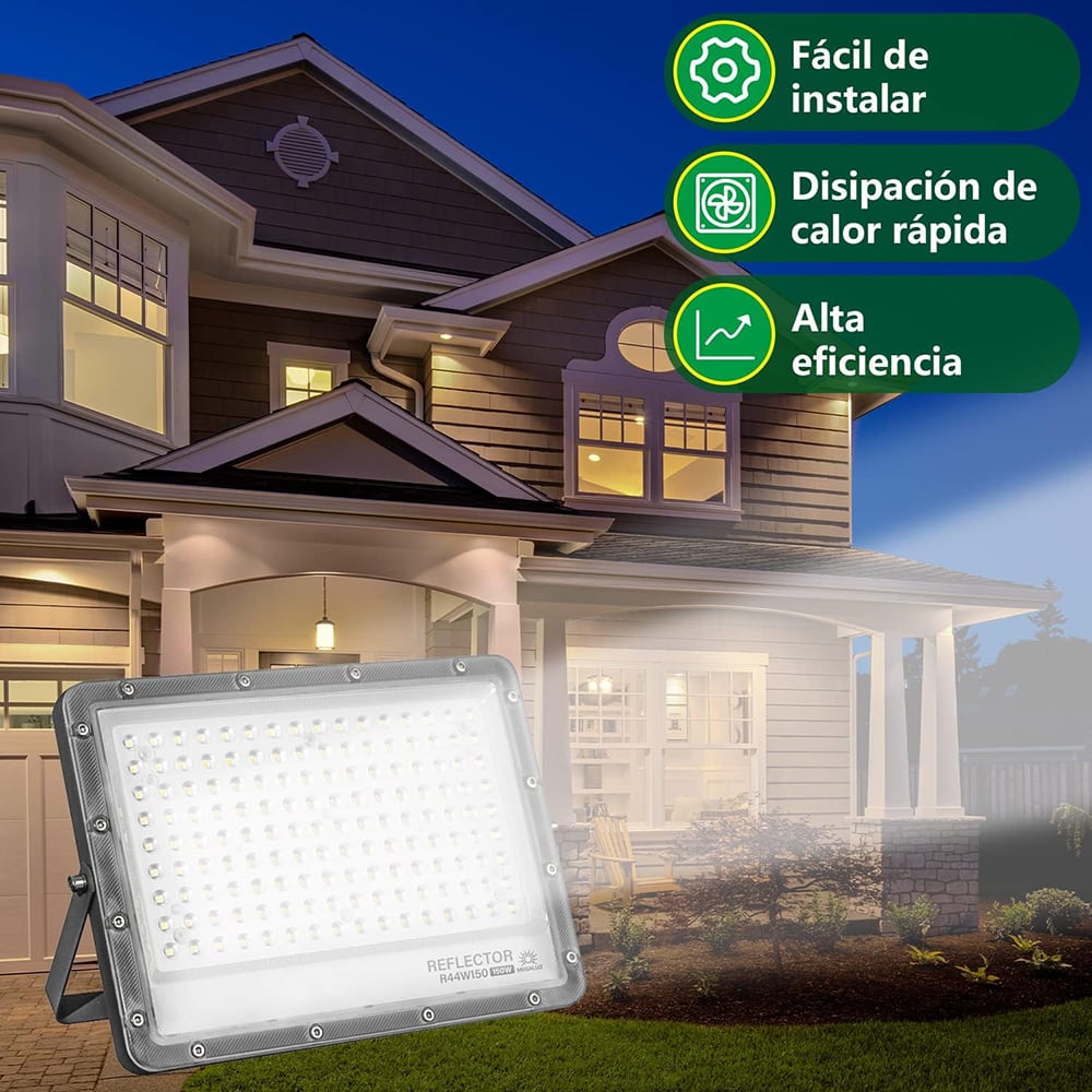 Reflector Solar 100W 6500mAh con Panel solares para intemperie IP67 MOR-100G4
