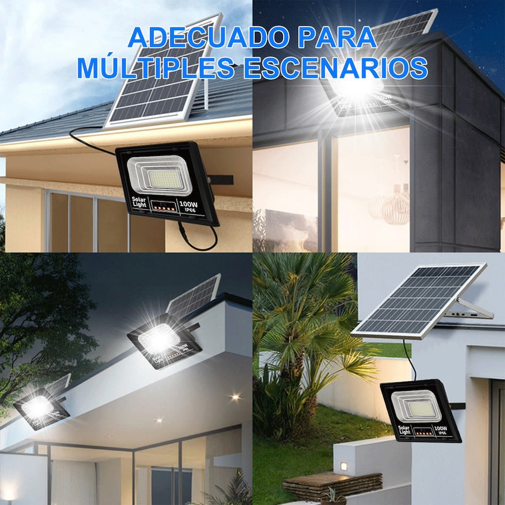 Reflector Solar 100W 6500mAh con Panel solares para intemperie IP67 MOR-100H 7