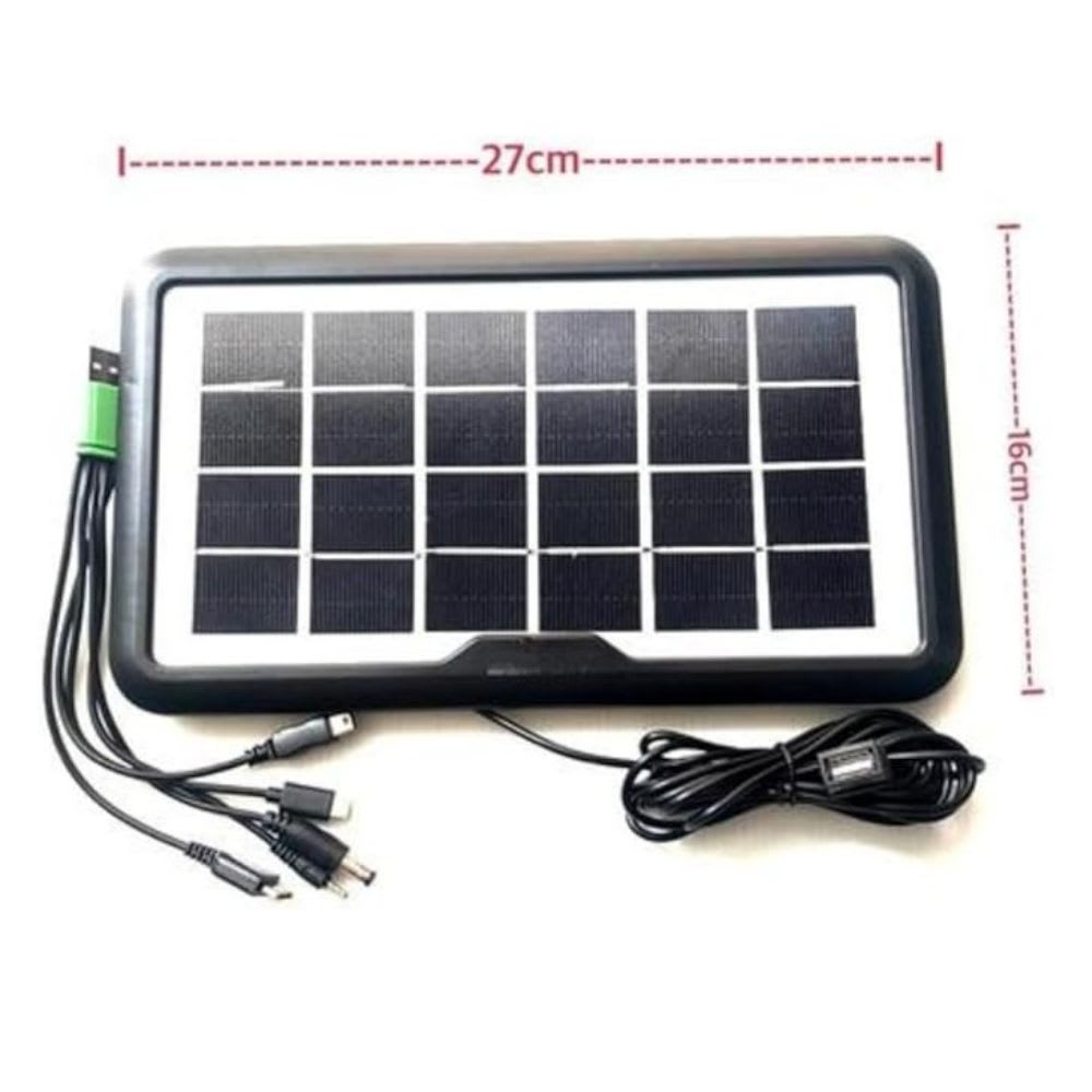 Panel Solar Portátil 3.8W 6V 5 conectores Moreka MOR-10T4